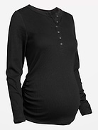 L'image numéro 2 présente T-shirt henley à manches longues de maternité