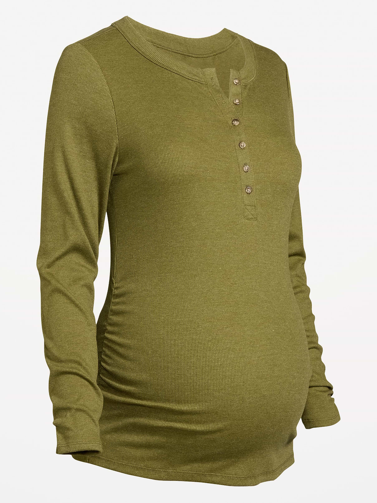 L'image numéro 2 présente T-shirt henley à manches longues de maternité