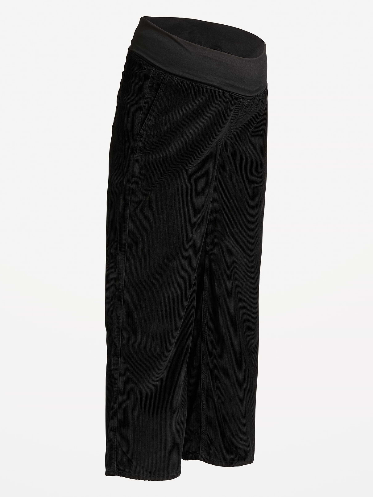 Image 2 of 2, Maternity Corduroy Rollover-Waist Wide-Leg Pants