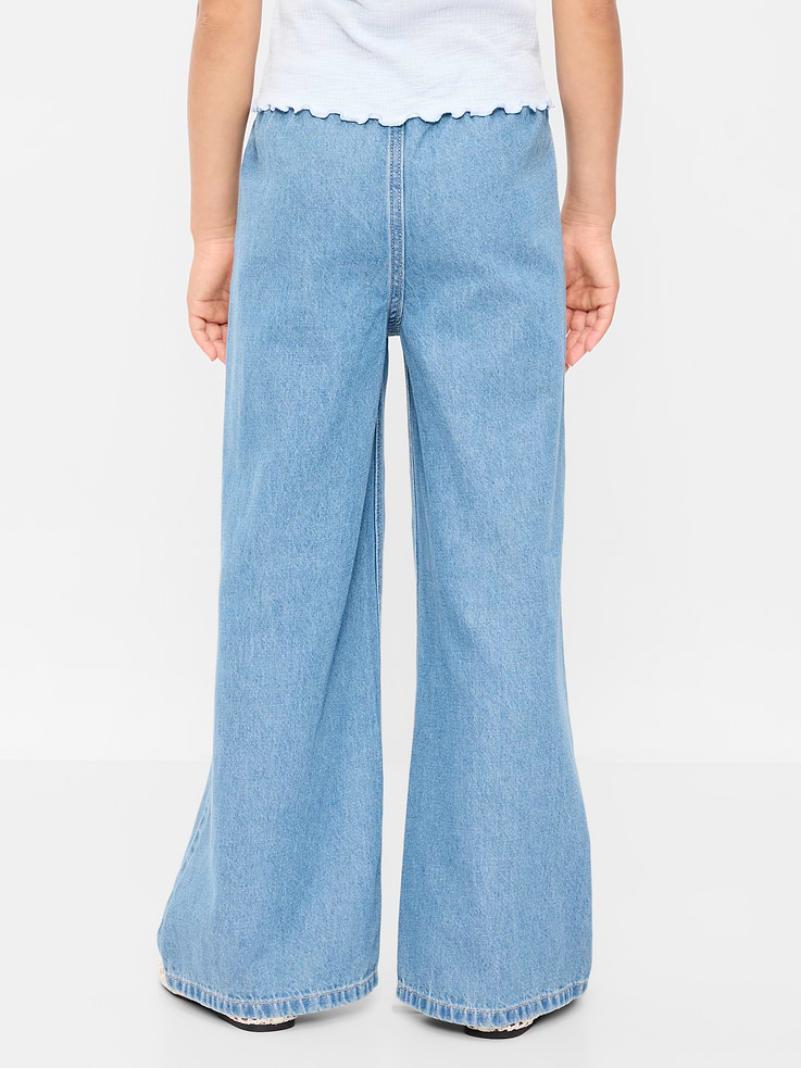 Image 2 of 5, Pull-On Super Baggy Wide-Leg Denim Jeans for Girls