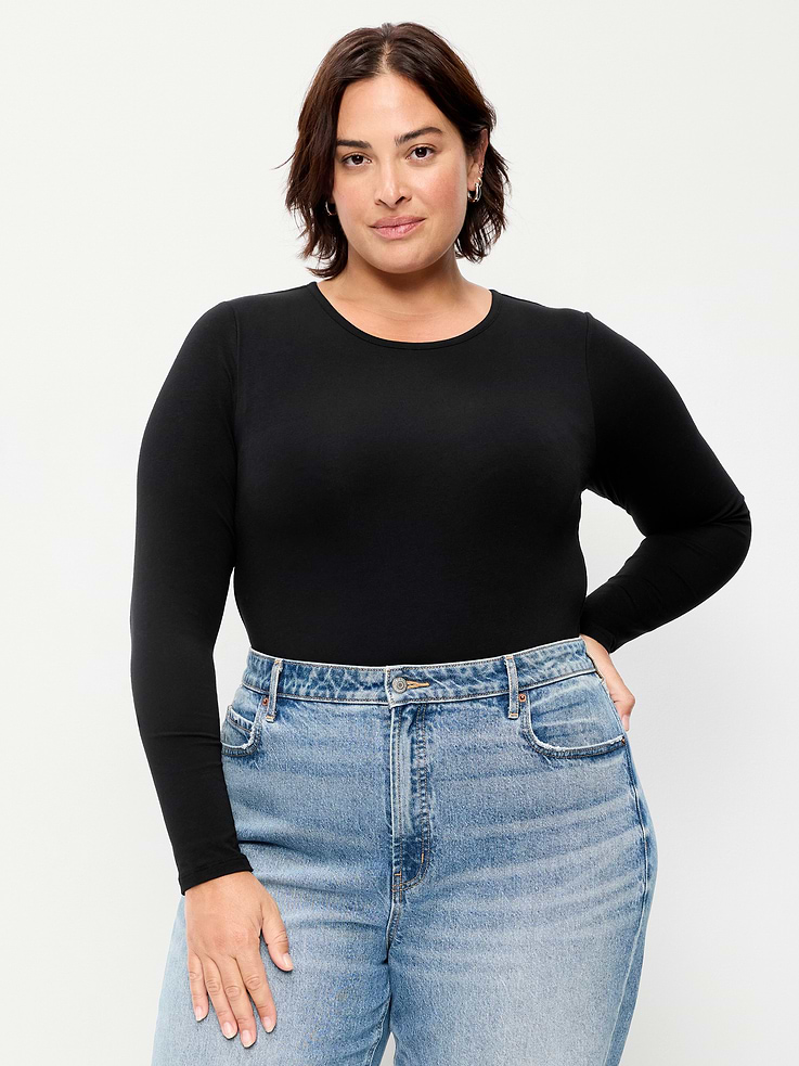 Image number 7 showing, Long-Sleeve Crew-Neck Bodysuit