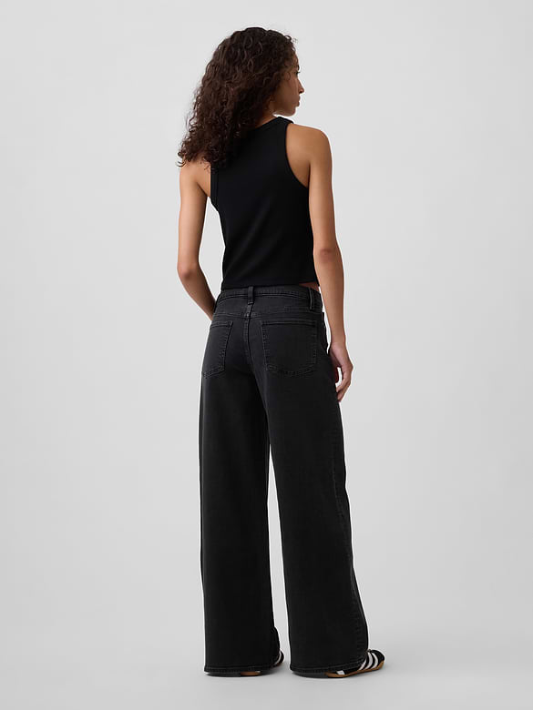 Mid Rise Wide-Leg Jeans