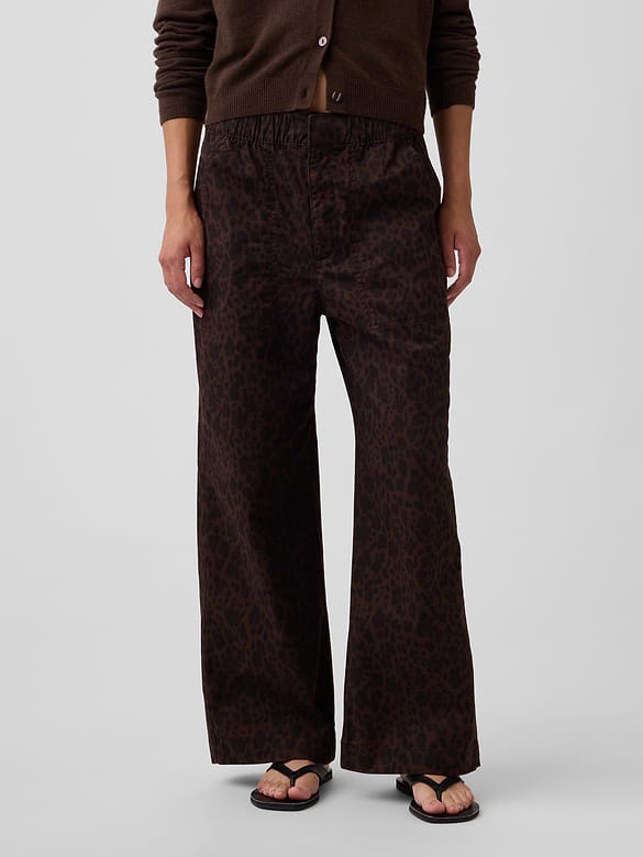 High Rise Wide-Leg Khakis