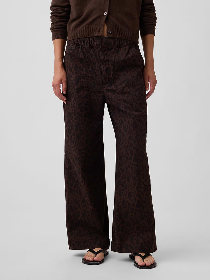 Image number 2 showing, Mid Rise Wide-Leg Khakis