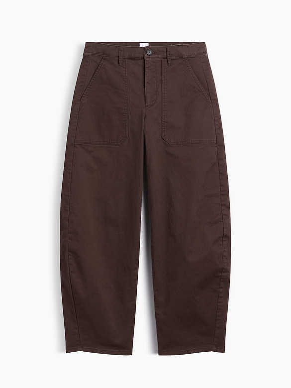Mid Rise Barrel Khakis