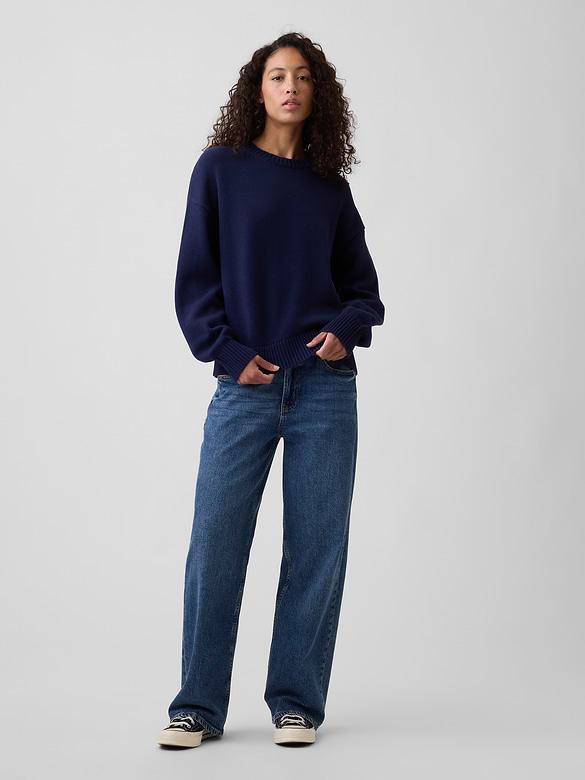 Relaxed Stripe Crewneck Sweater