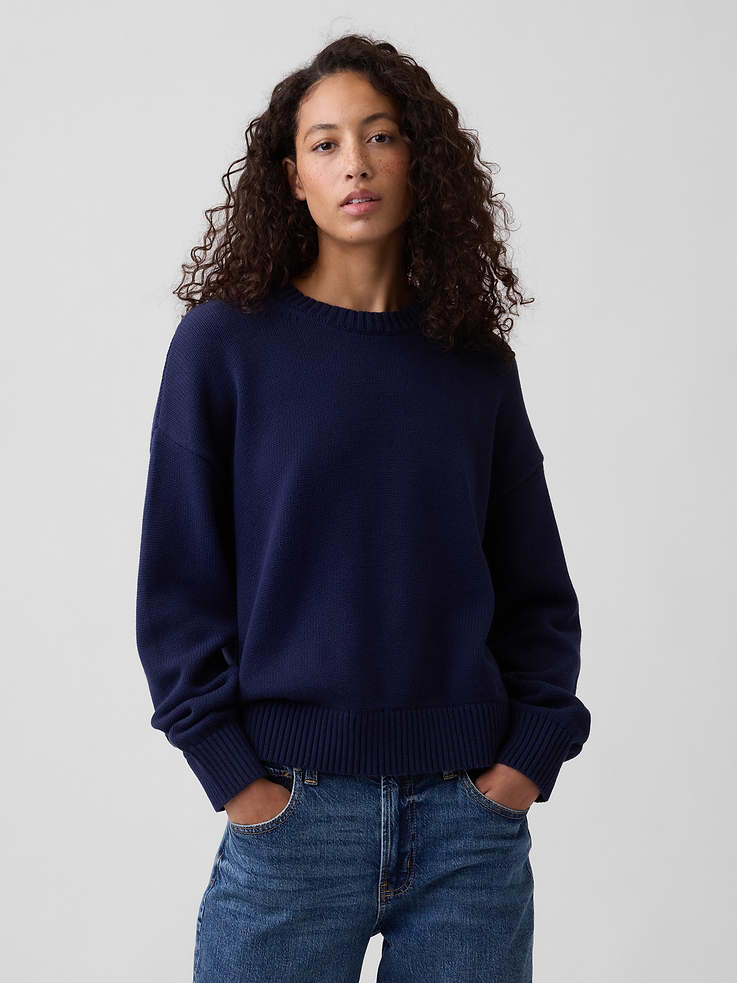 Image number 1 showing, Relaxed Stripe Crewneck Sweater
