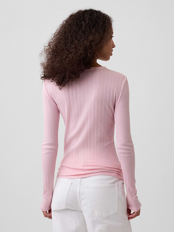 Essential Ribbed Pointelle T-Shirt