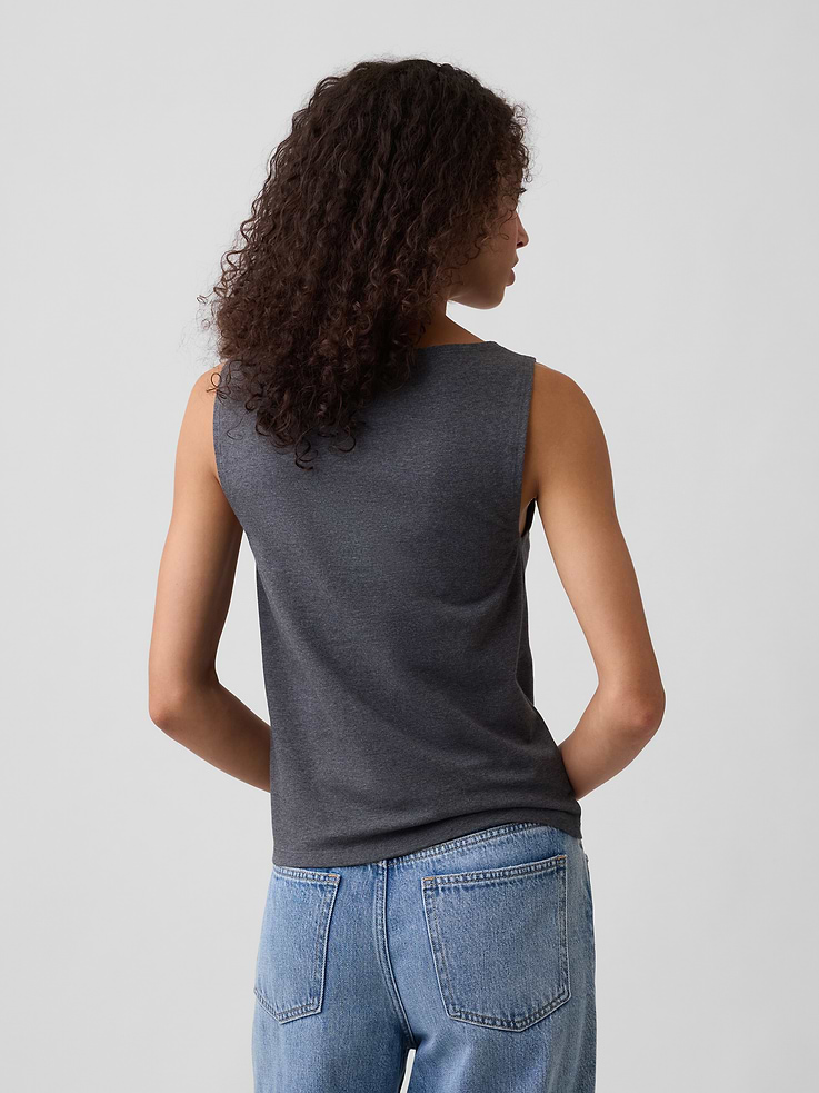 Image 2 of 5, Boatneck Tank Top