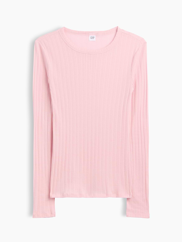 Essential Ribbed Pointelle T-Shirt