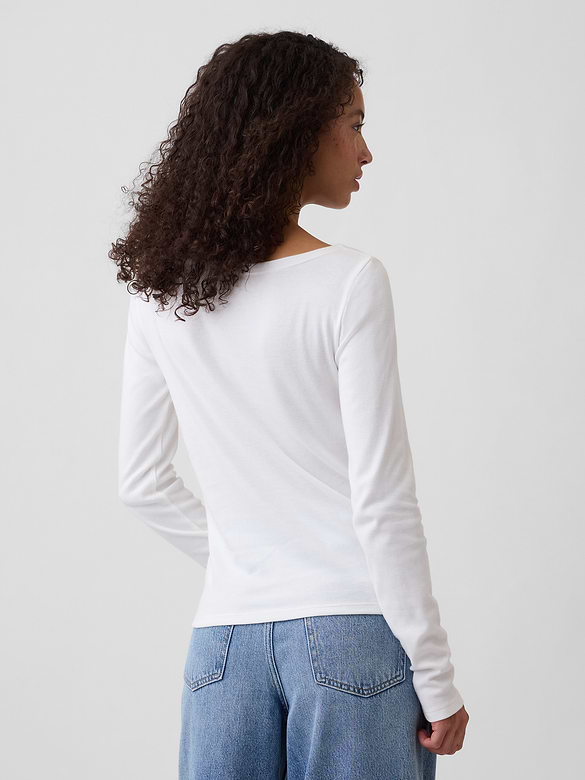Modern Ribbed Boatneck T-Shirt