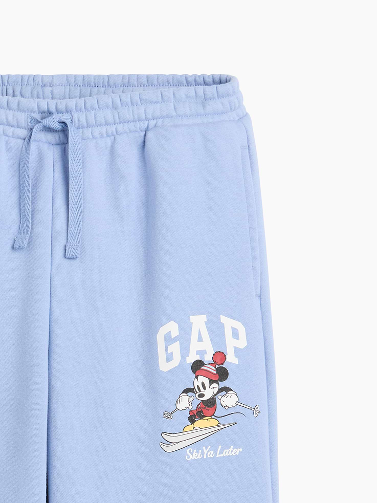 Image number 2 showing, GapKids × Disney Relaxed Straight-Leg Logo Sweatpants