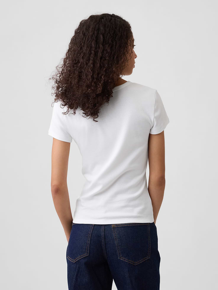 Image number 2 showing, Modern Ribbed High-Neck T-Shirt
