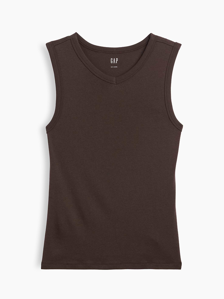 Image number 5 showing, Modern Ribbed High-Neck Tank Top