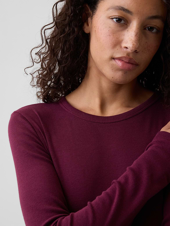 Modern Ribbed Crewneck T-Shirt