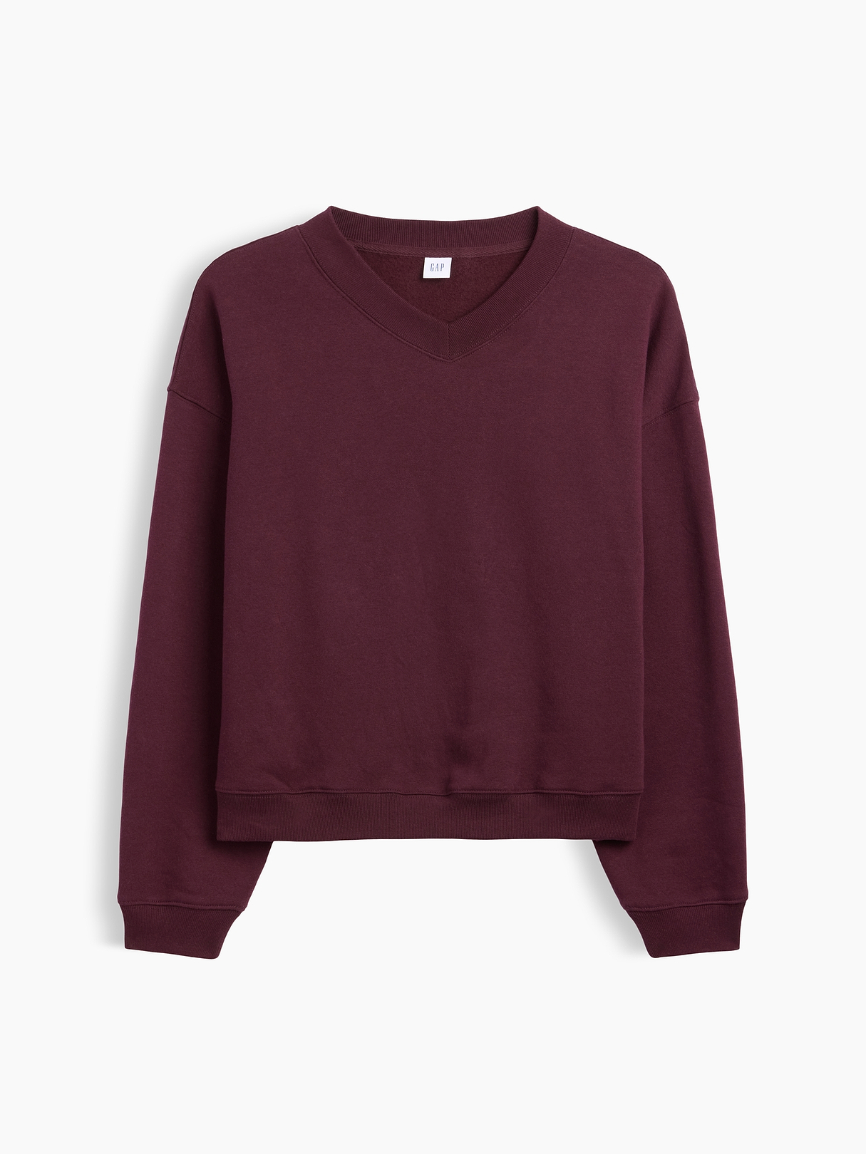 Oversized Wedge V-Neck Sweatshirt | Gap Factory