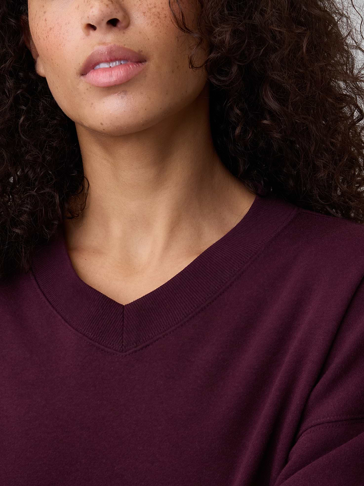 Image number 4 showing, Oversized Wedge V-Neck Sweatshirt