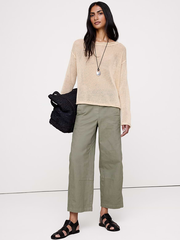 Mid-Rise Relaxed Painter Pull-On Pant