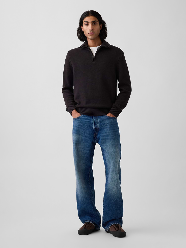 Image number 2 showing, Relaxed Quarter-Zip Sweater