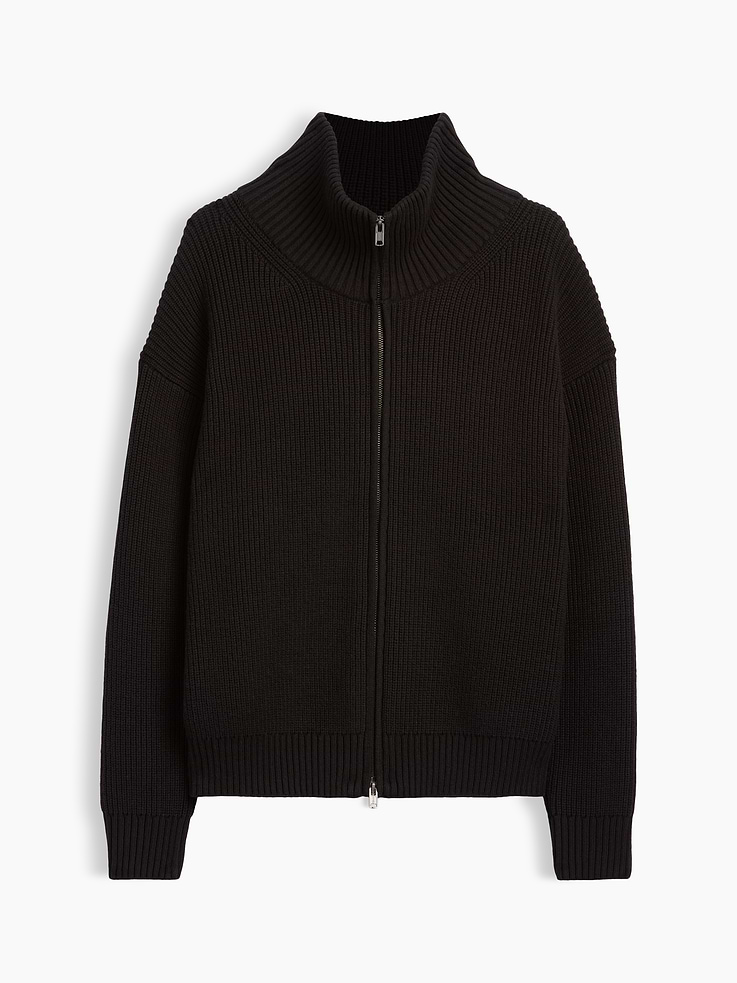 Image number 5 showing, Oversized Double-Zip Cardigan Sweater