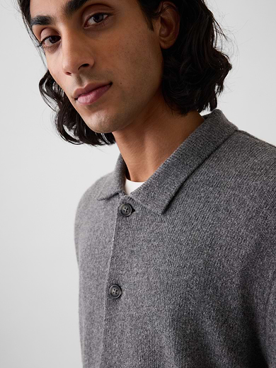 Image number 4 showing, Relaxed Polo Cardigan Sweater