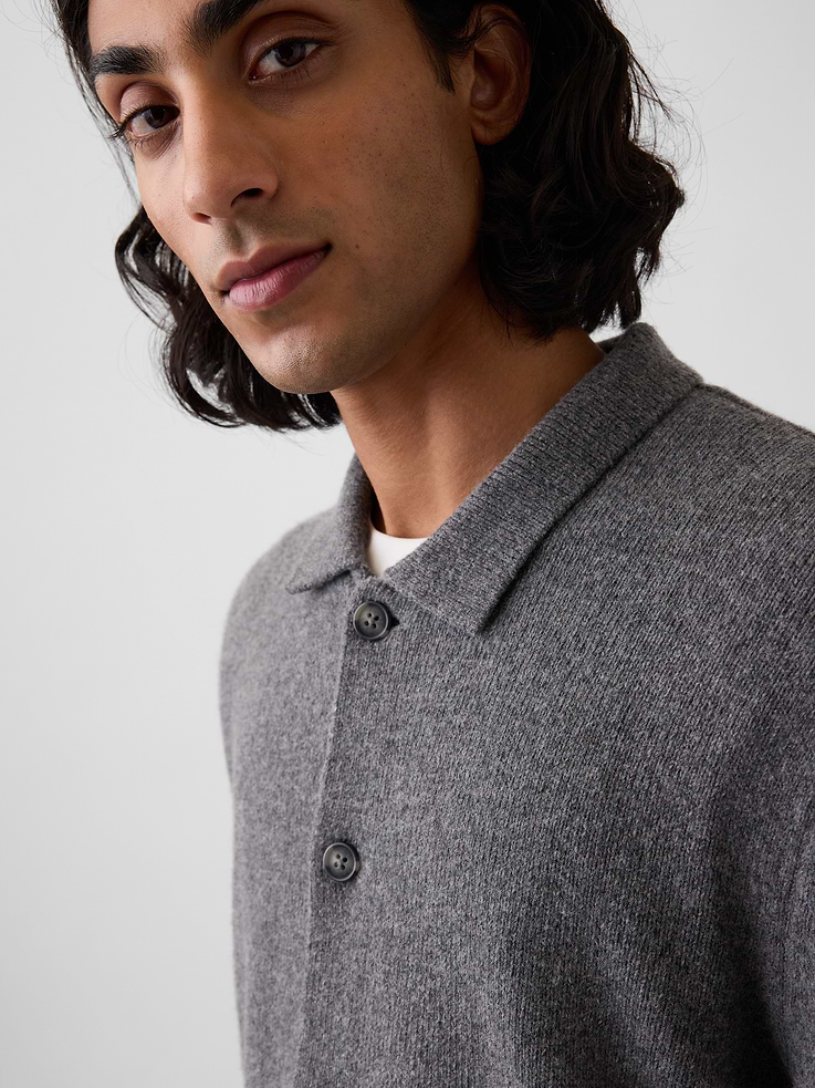 Image number 4 showing, Relaxed Polo Cardigan Sweater