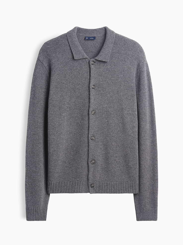 Image number 5 showing, Relaxed Polo Cardigan Sweater