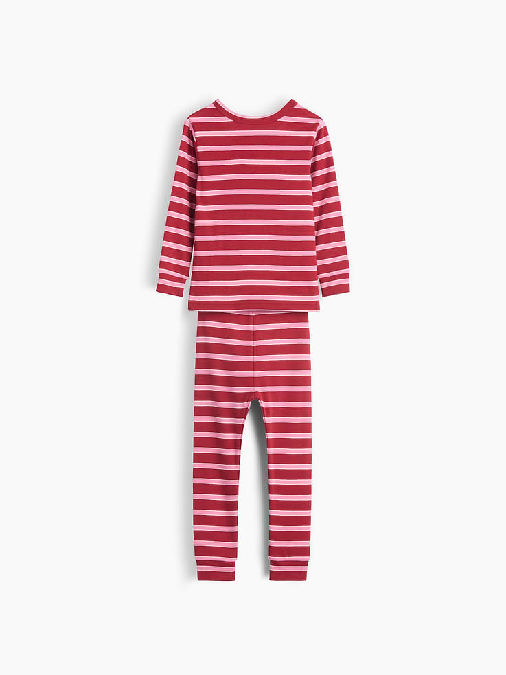 Image 2 of 2, Baby & Toddler Organic Brushed Cotton Stripe PJ Set