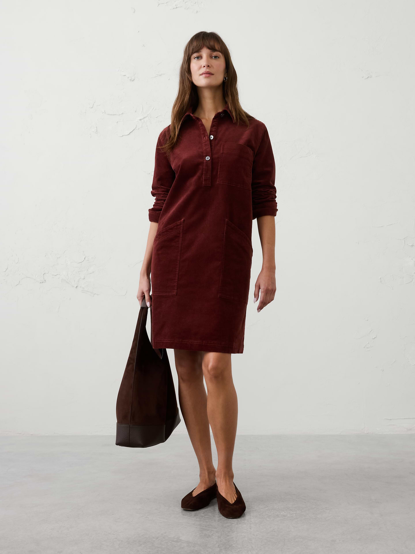 Image number 1 showing, Collared Above-Knee Shift Dress