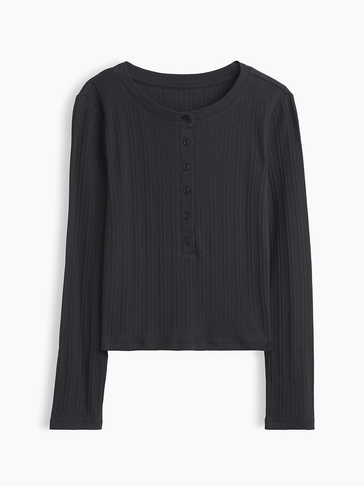 Image number 2 showing, Kids Variegated Rib Henley T-Shirt
