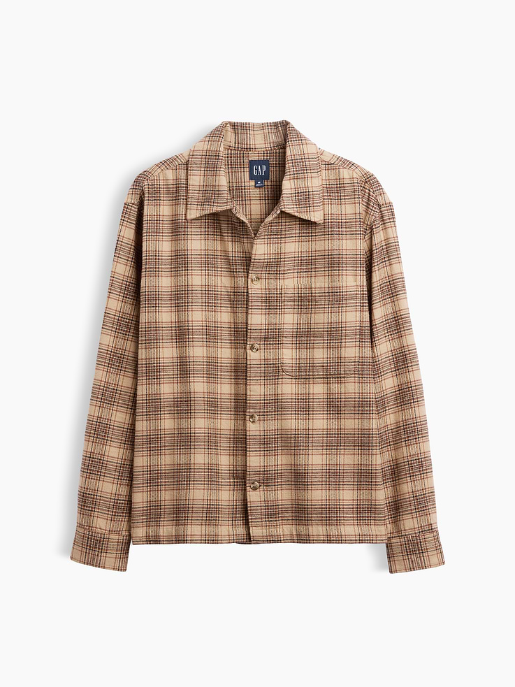 Image number 5 showing, Relaxed Straight-Hem Flannel Shirt