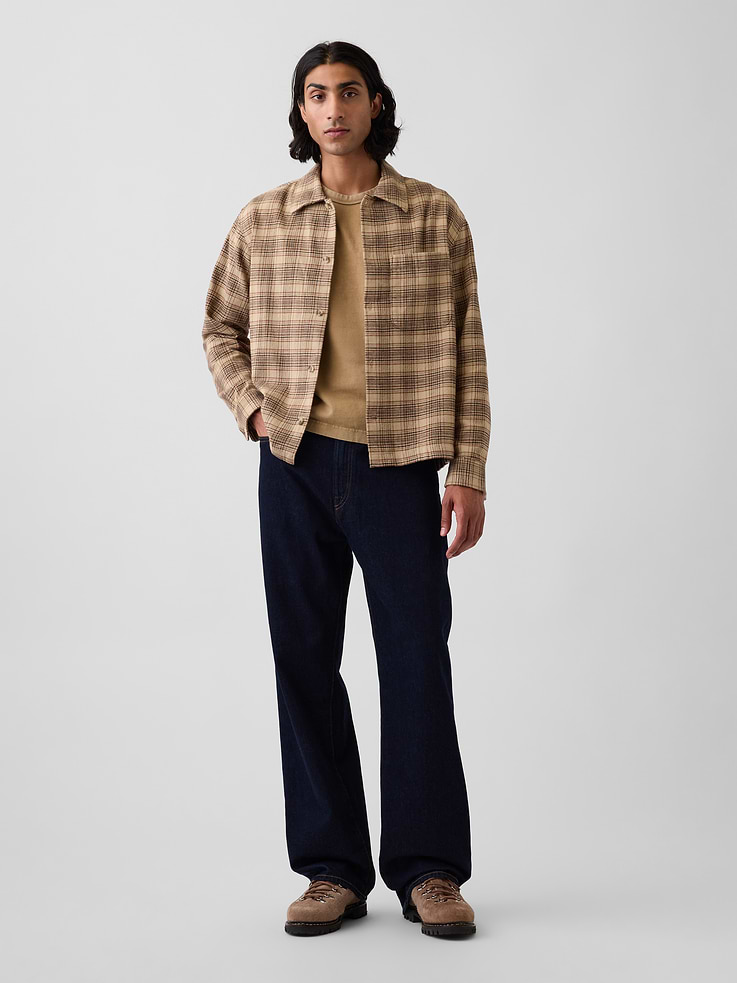 Image number 2 showing, Relaxed Straight-Hem Flannel Shirt