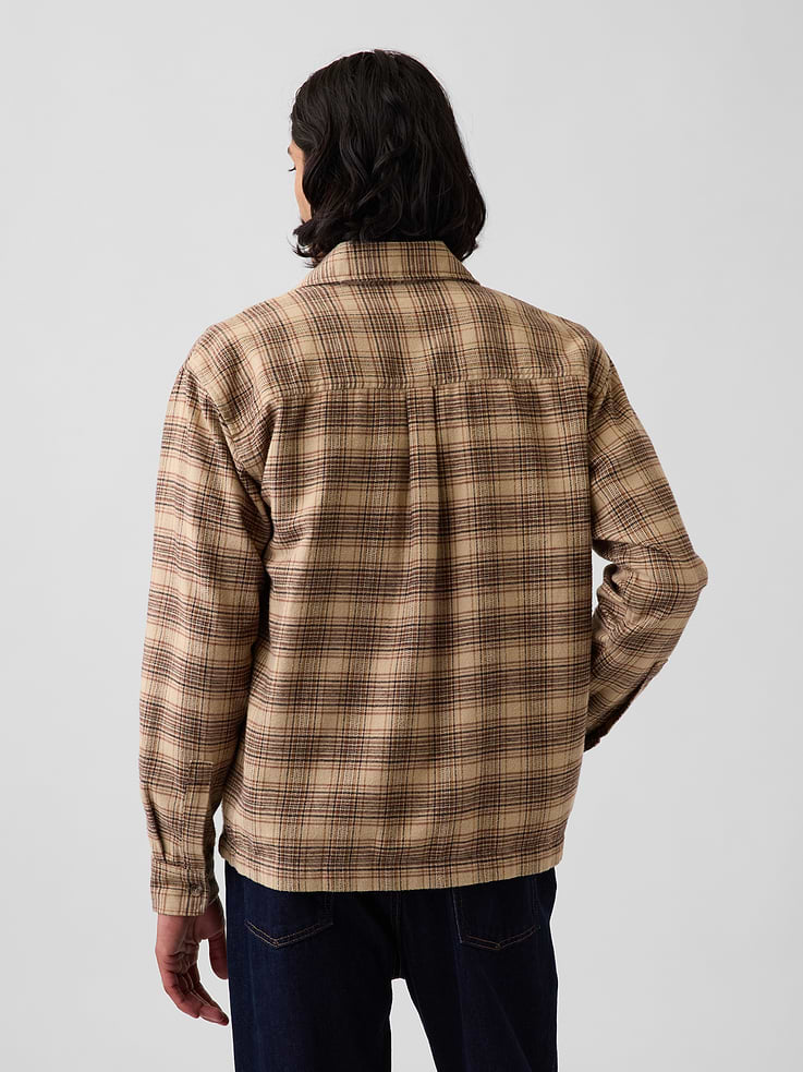 Image number 3 showing, Relaxed Straight-Hem Flannel Shirt