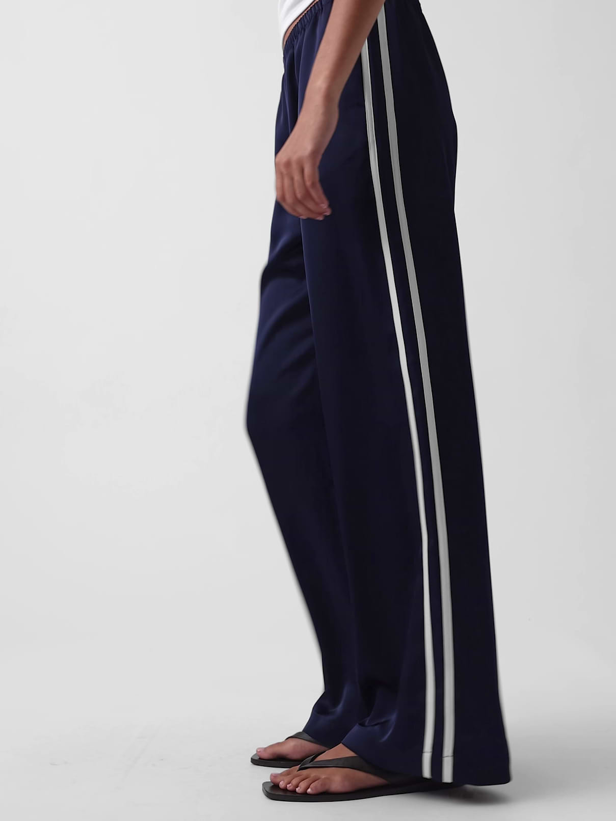 Satin Easy Wide-Leg Pants | Gap