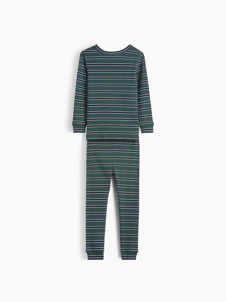 Image 2 de 2, Pyjama en coton biologique brossé à rayures pour Bébé et Tout-petit