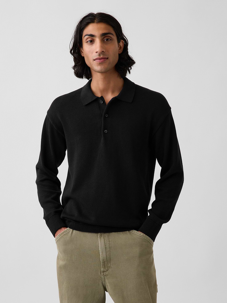 Image number 1 showing, Relaxed Polo Sweater