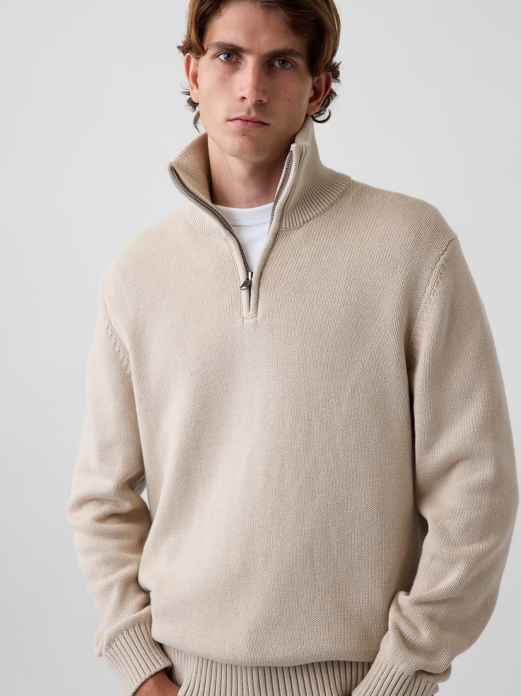 Image number 4 showing, Relaxed Quarter-Zip Sweater
