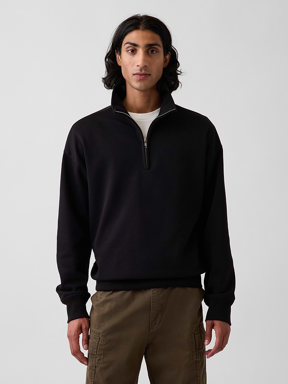 Heavyweight Oversized Quarter-Zip Pullover