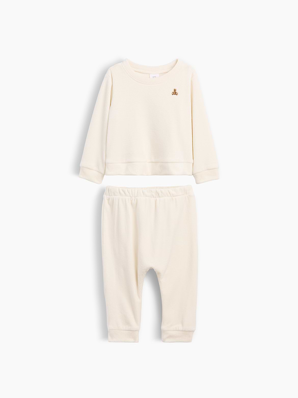 Baby Brannan Bear Ribbed Two-Piece Outfit Set