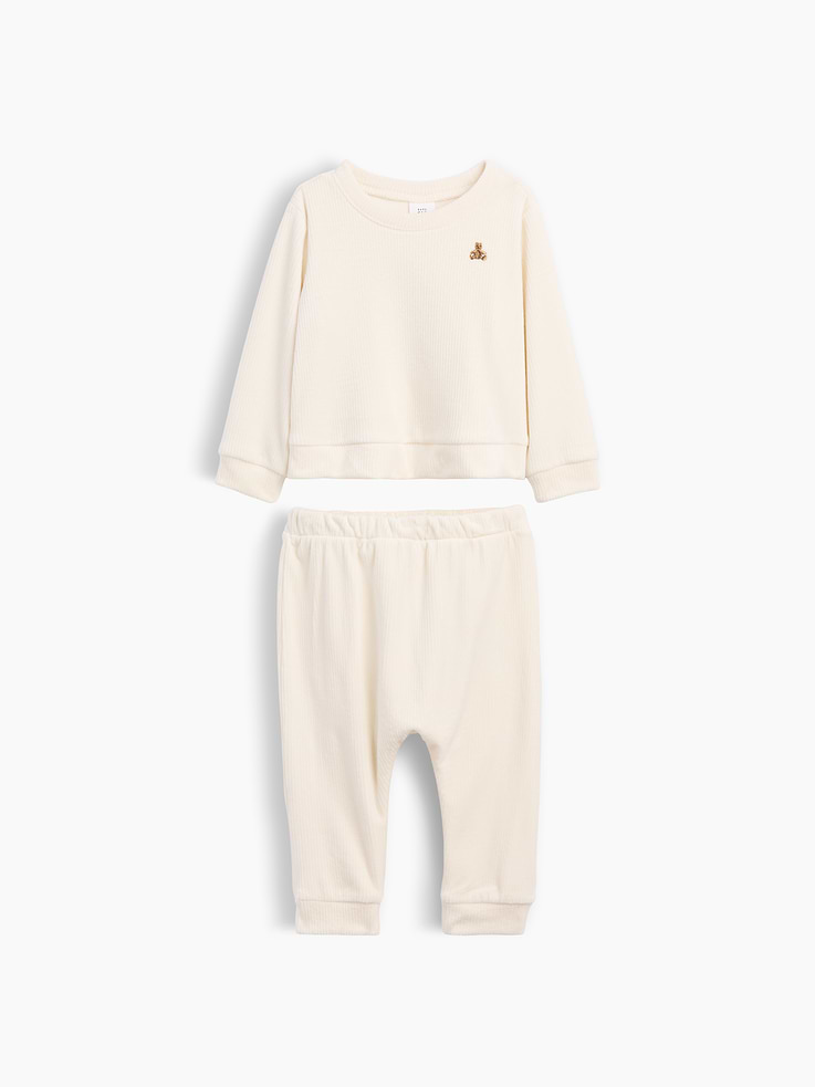 Image number 1 showing, Baby Brannan Bear Ribbed Two-Piece Outfit Set