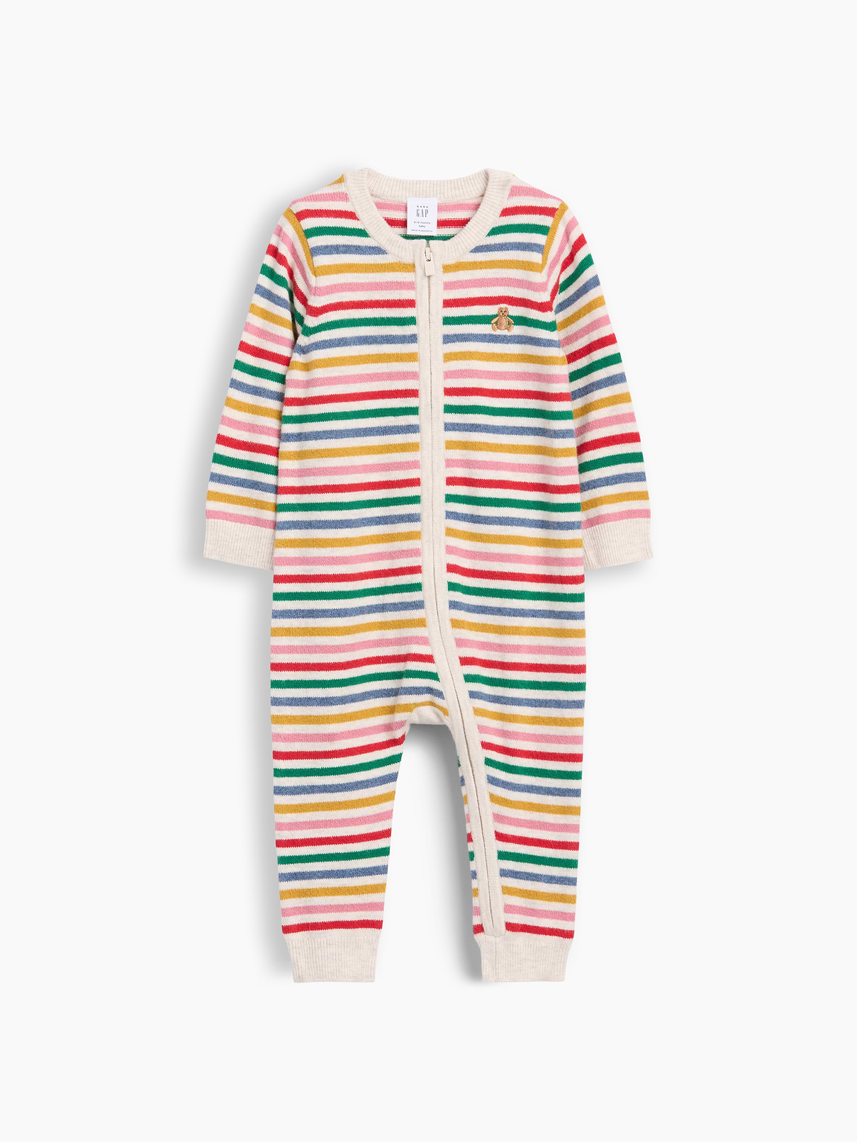 Baby CashSoft Happy Stripe Sweater One-Piece