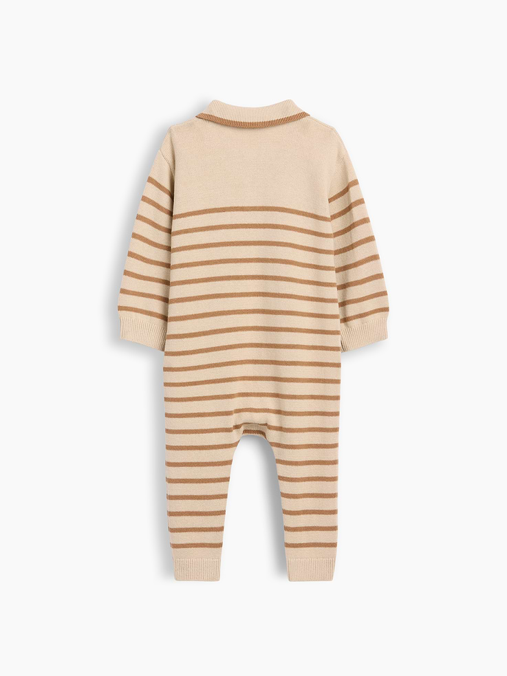 Image number 2 showing, Baby Stripe Polo Sweater One-Piece