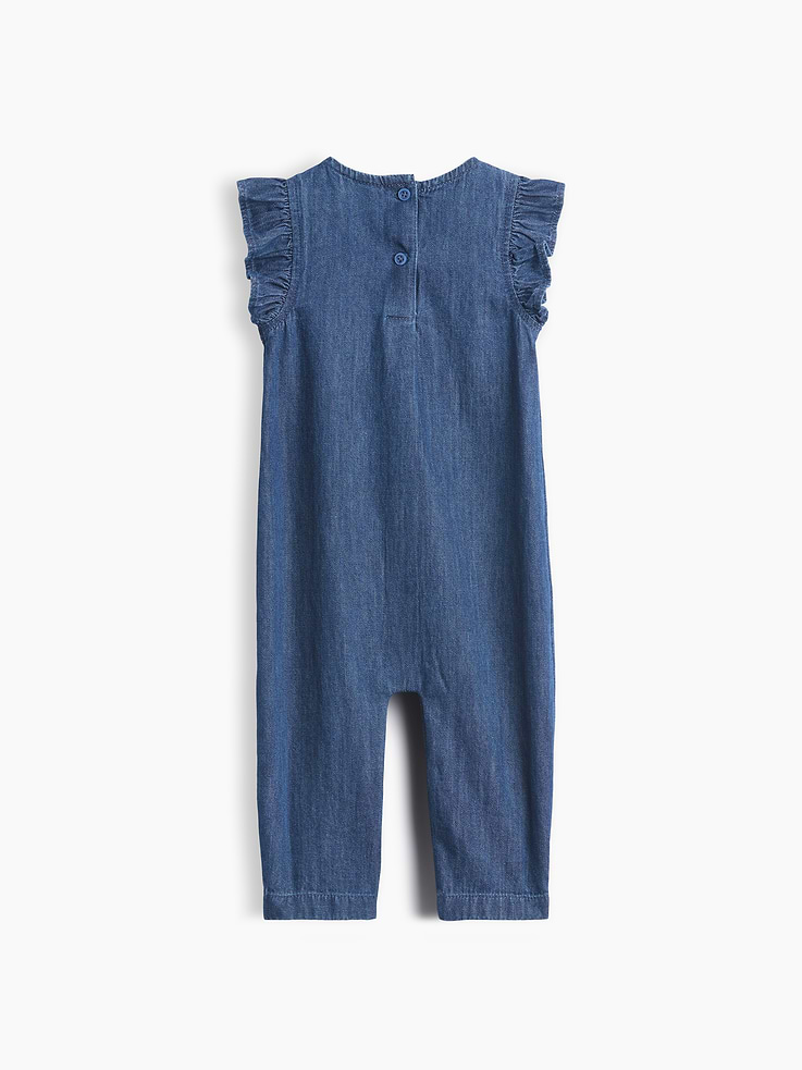 Image 2 de 3, Une-pièce en denim à boucle décorative pour Bébé