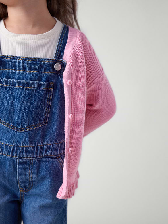 babyGap Shaker-Stitch Crewneck Cardigan