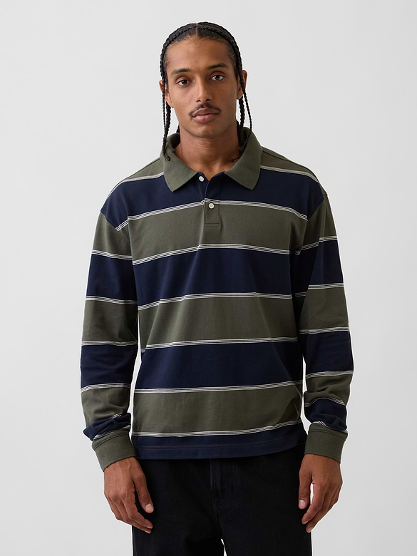 Oversized Pique Polo Shirt