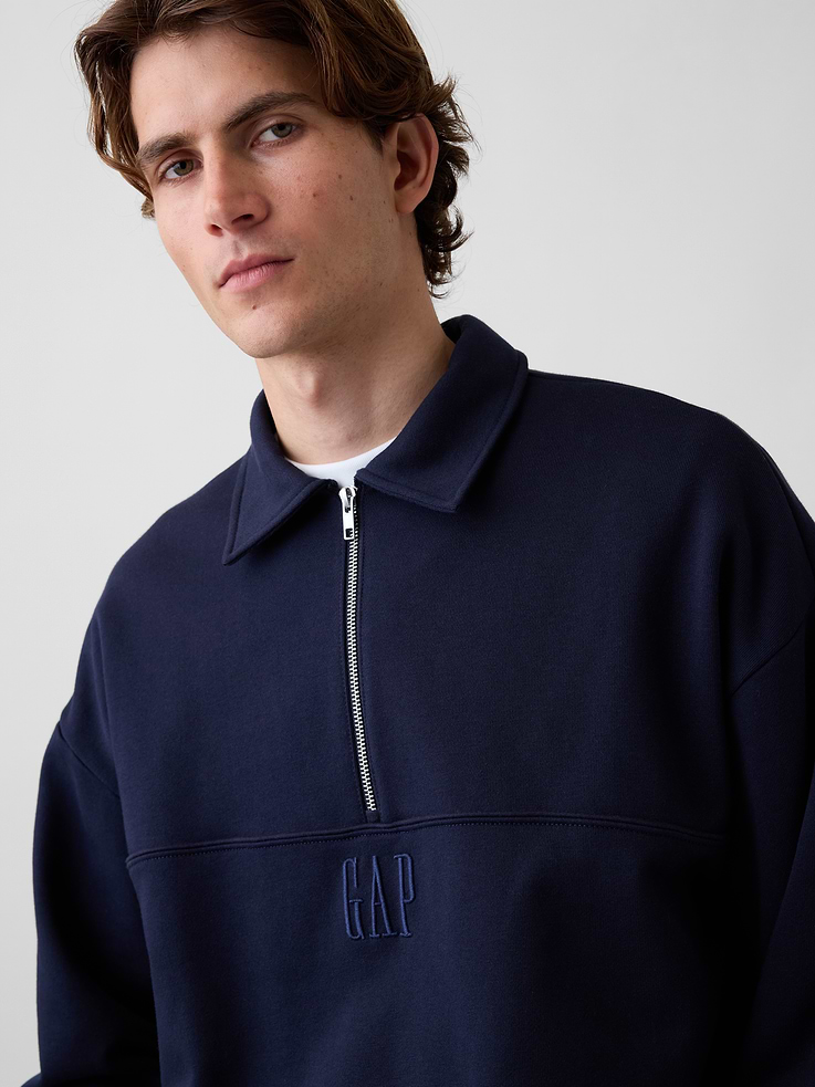 Image number 4 showing, Heavyweight Oversized Logo Half-Zip Pullover