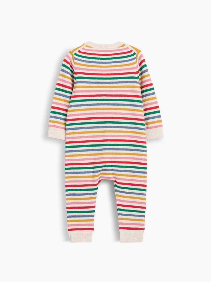 Image 2 of 2, Baby CashSoft Happy Stripe Sweater One-Piece