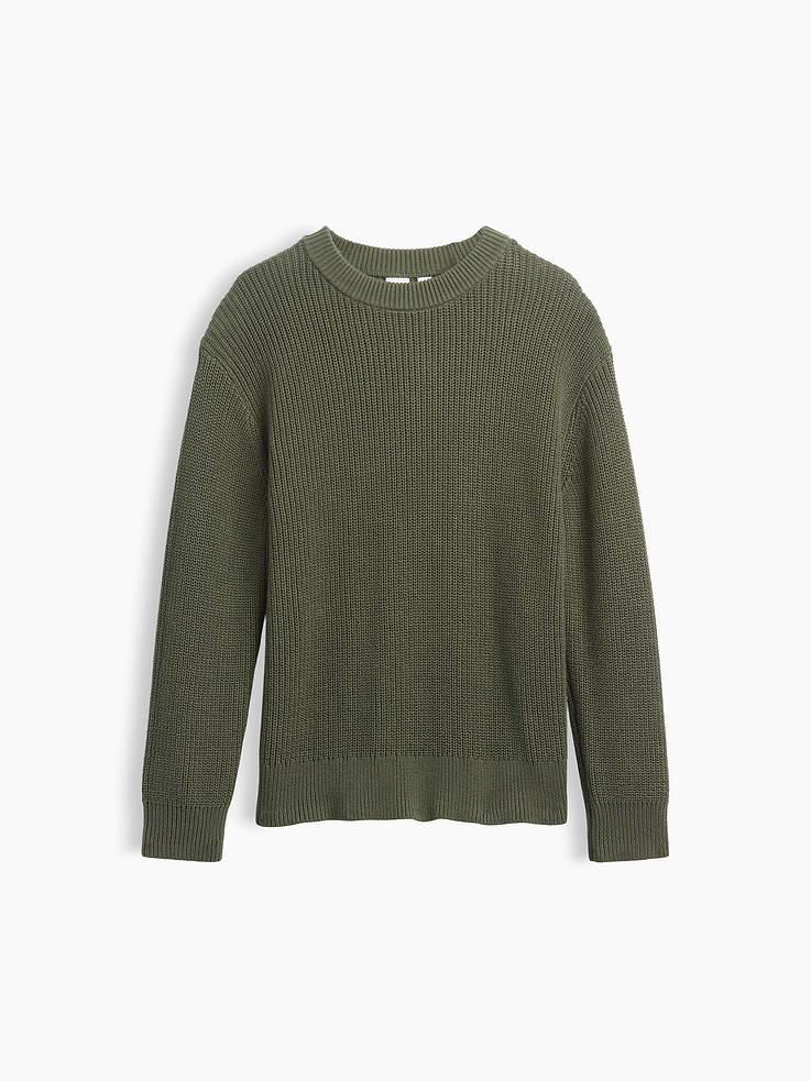 Image number 2 showing, 100% Cotton Relaxed Shaker Sweater