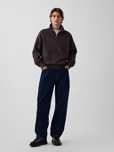 Image number 2 showing, Heavyweight Oversized Quarter-Zip Pullover
