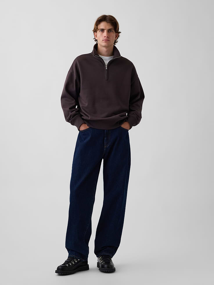 Image number 2 showing, Heavyweight Oversized Quarter-Zip Pullover